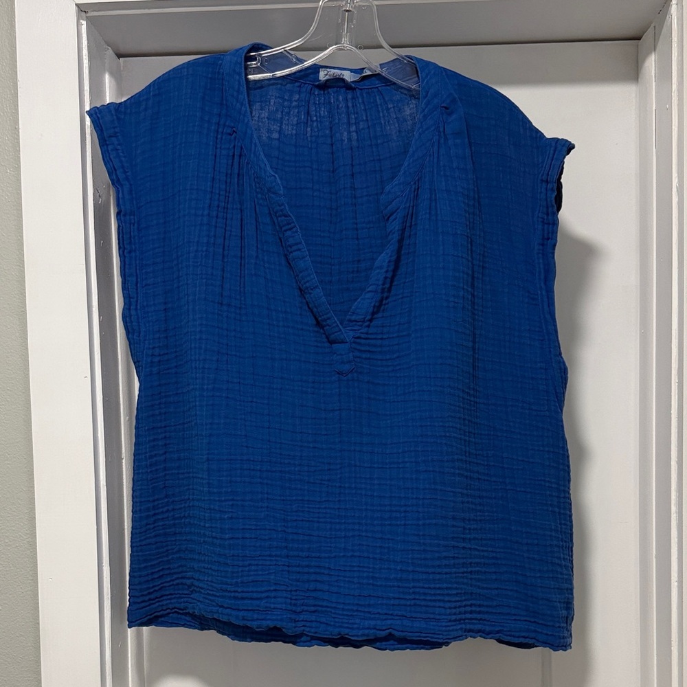 Faherty Royal Blue Women's Blouse